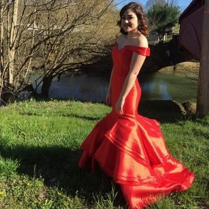 RED Jovani prom dress
